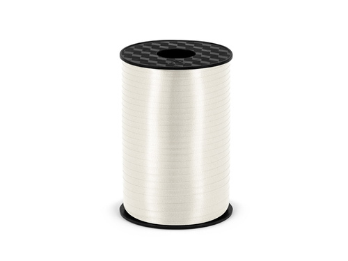 Panglică decorativă pentru baloane - pastel - alb - 225 m