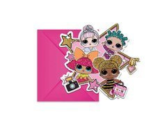 Invitații aniversare LOL Glitterari - 6 buc.