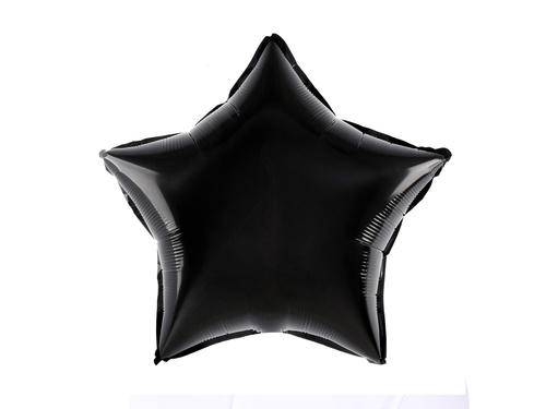 Balon cu stea din folie negru - 46 cm - 1 buc.
