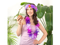 Ghirlandă cu cap hawaiian violet - 1 buc.