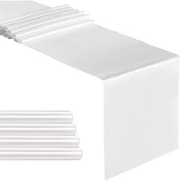 Satin simplu - alb - 36 cm x 9 metri