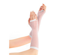 Mănuși albe din plasă - 24 cm