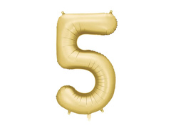 Balon din folie auriu numărul 5 - 86 cm - 1 buc.