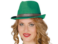Pălărie de gangster verde - 1 buc.