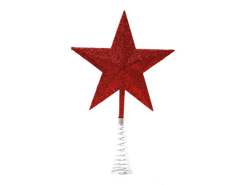 Pom de Crăciun stea roșu - 23 cm - 1 buc.