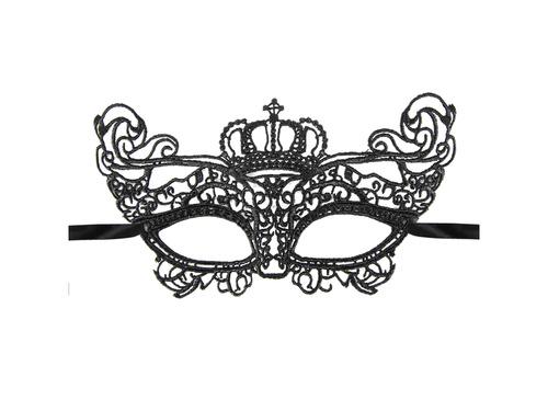 Mască de dantelă neagră - 1 buc.