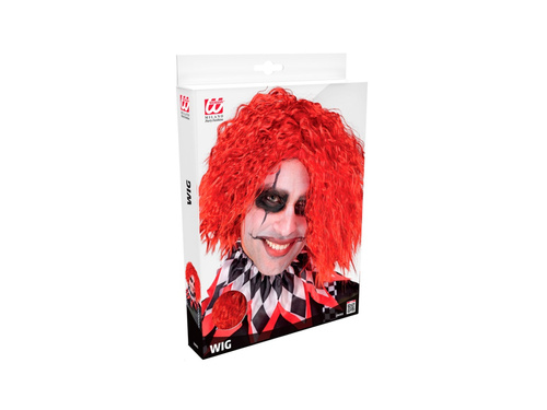Peruca roșie de clovn sinistru