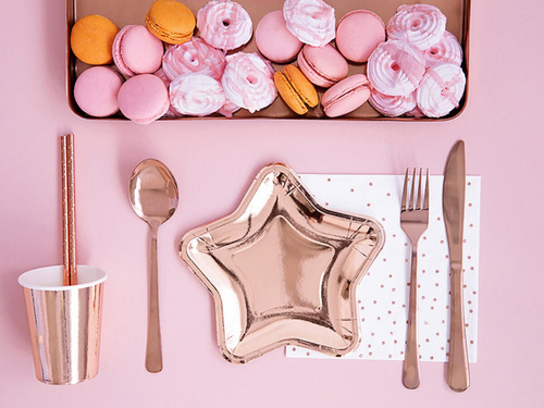 Farfurii cu stele aurii - 18 cm - 6 buc.