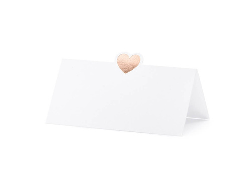 Cărți de vizită pentru masă Heart - 10 x 5 cm - 10 buc.
