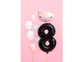 Balon din folie numărul 8 negru - 86 cm - 1 buc.
