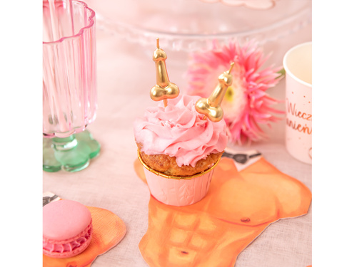 Lumânări pentru ridicarea penisului - aurii - 5 buc.