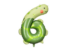 Balon din folie numărul 6 Turtle - 86 cm - 1 buc.