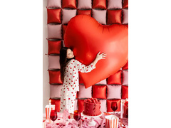 Balon folie Inimă roșu XXL - 136 x 129 cm - 1 buc.
