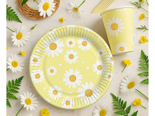 Cupe aniversare Daisies - 250 ml - 6 buc.