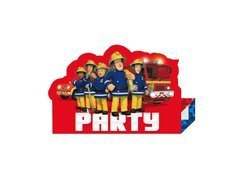 Invitații aniversare Fireman Sam - 8 buc.