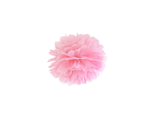 Decorațiuni florale suspendate cu pom-pom - j. roz - 25 cm - 1 buc.