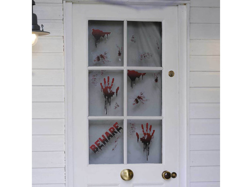 Decorarea ferestrei Urme de picioare însângerate