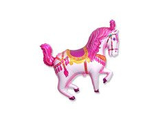 Cal de circ balon cu băț de folie - 34 x 37 cm - 1 buc.