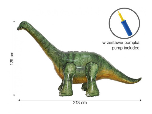 Balon din folie cu dinozaur Brachiosaurus - 213 x 86 x 129 cm - 1 buc.