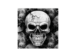 Șervețele cu craniu de Halloween - 33 cm - 12 buc.