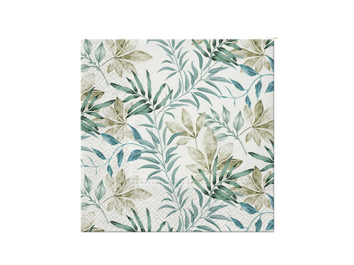 Șervețele cu frunze verzi - 33 cm - 20 buc.