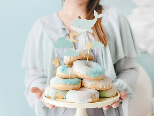 Baby Shower Whale Picks - 7 buc.