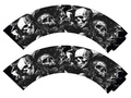 Set decorațiuni pentru prăjituri Spooky Skulls - 12 buc.