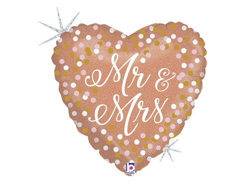 Balon cu folie Mr & Mrs - 46 cm - 1 buc.