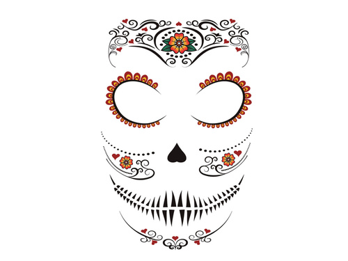 Craniu mexican tatuaj față