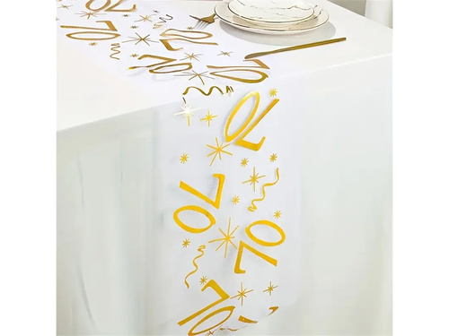 Suport de masă imprimat pentru decorarea celei de-a 70-a aniversări - 28 cm x 5 m - 1 buc.