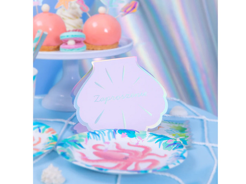 Invitație aniversară Ocean Shell - 6 buc.