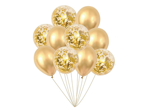 Set de baloane aurii - 30 cm - 10 buc.