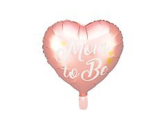 Balon cu folie "Mom to Be" pentru Baby Shower roz - 35 cm - 1 buc.