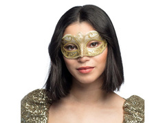 Mască de carnaval aurie - 1 buc.