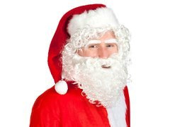Peruca lui Moș Crăciun cu barbă și sprâncene - 1 kpl.