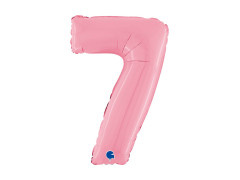 Balon din folie numărul 7 roz pastel - 26" - 1 buc.