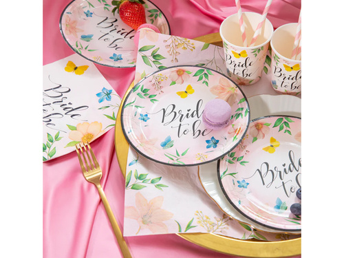 Farfurii florale pentru mireasă - 18 cm - 6 buc.