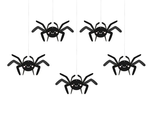 Decor agățat Păianjeni pentru Halloween - 5 buc.