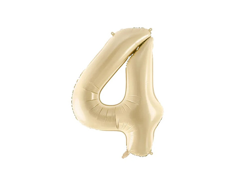 Balon din folie numărul 4 bej - 72 cm - 1 buc.