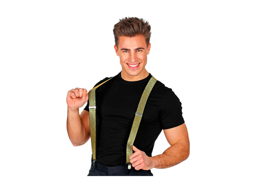 Bretele din lurex auriu