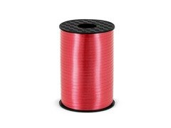 Panglică decorativă pentru baloane - pastel - roșu - 225 m