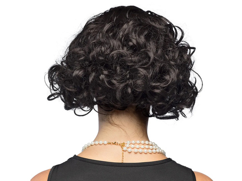 Peruca retro neagră - 1 buc.