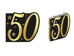 Carte de oaspeți neagră pentru a 50-a aniversare