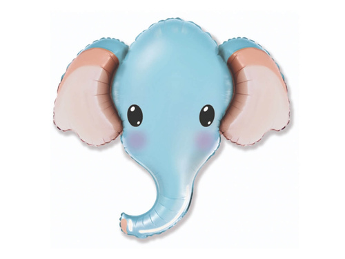 Balon folie elefant albastru - 81 x 99 cm - 1 buc.