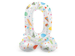 Balon din folie în picioare numărul 0 Party - 72 cm - 1 buc.