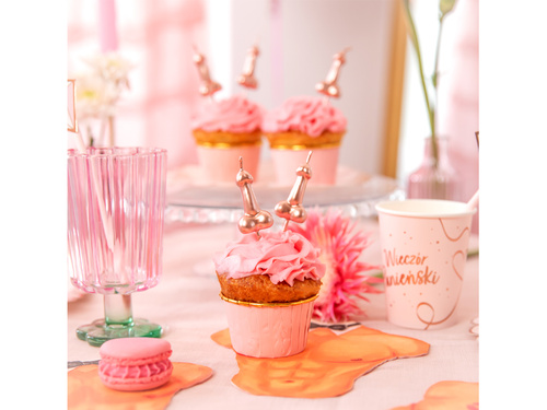 Lumânări pentru selectarea penisului - aur roz - 5 buc.