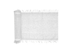 Decorațiune de masă cu ciucuri - alb - 26 cm x 3 m - 1 buc.