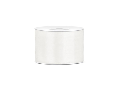 Panglică de satin, crem deschis, 50 mm/25 m, 1 buc.