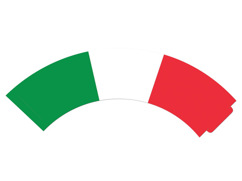 Folii pentru cupcakes Steagul Italiei - 6 buc.