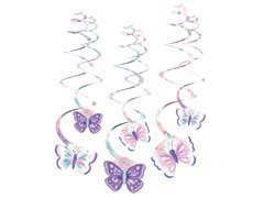 Decor suspendat Fluturi Swirls - 6 buc.